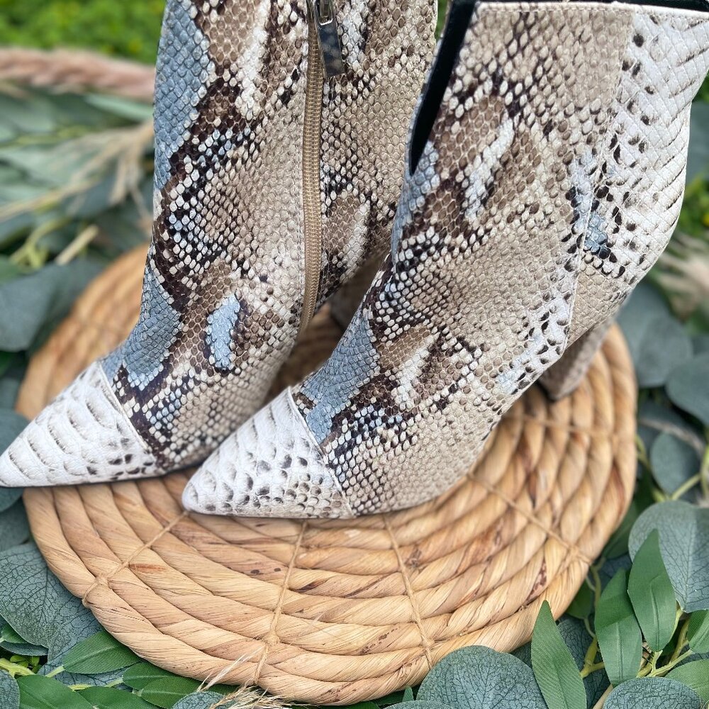 Snake Print Booties - Picture 5 of 6